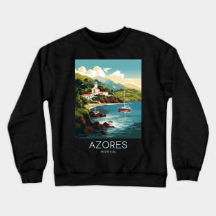 A Pop Art Travel Print of Azores - Portugal Crewneck Sweatshirt